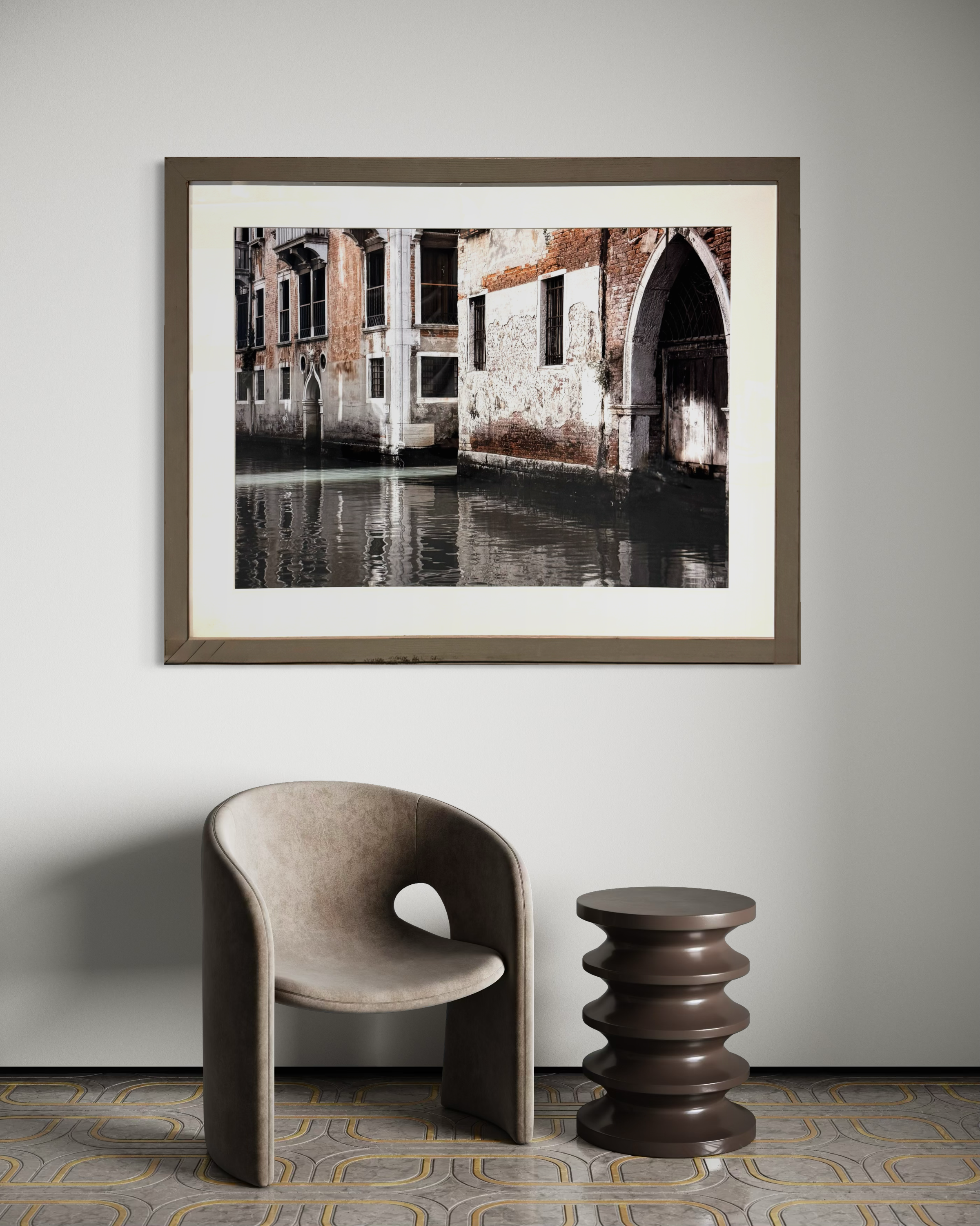Framed Venice Canal Photography Print