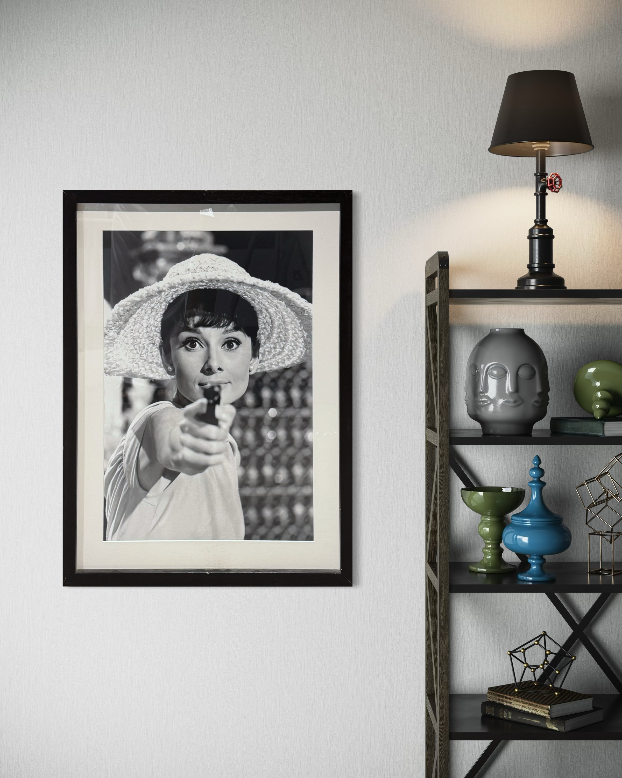 Framed Black & White Portrait Print
