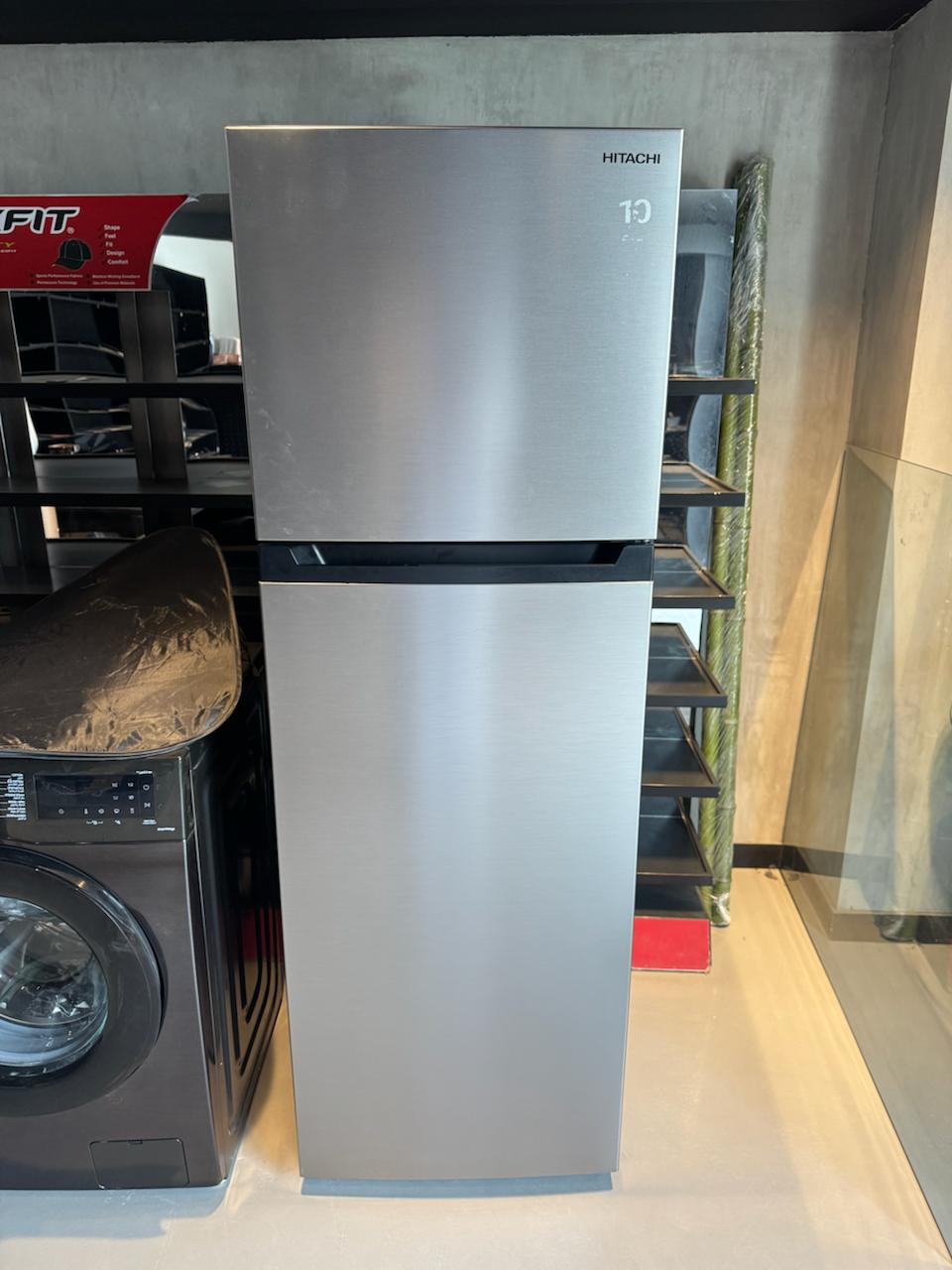 Hitachi Double Door Refrigerator -- Stainless Steel